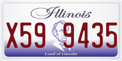 IL license plate X599435