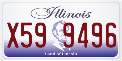 IL license plate X599496