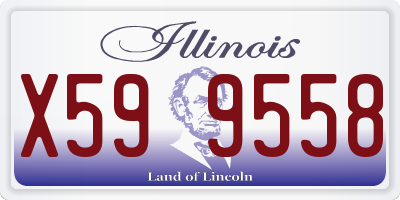 IL license plate X599558