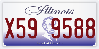 IL license plate X599588
