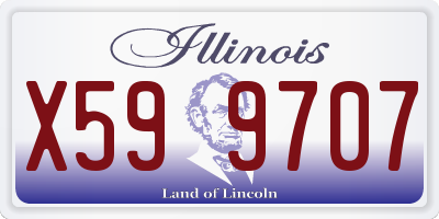 IL license plate X599707
