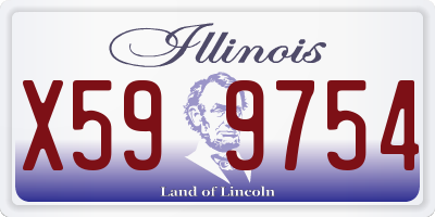 IL license plate X599754