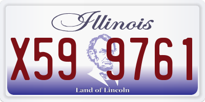 IL license plate X599761