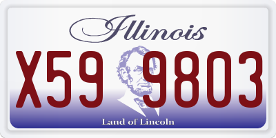 IL license plate X599803