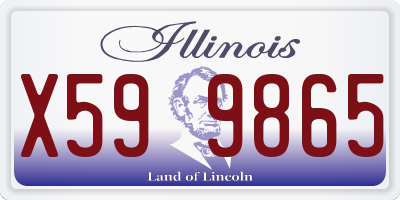 IL license plate X599865