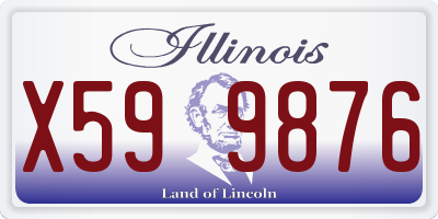 IL license plate X599876