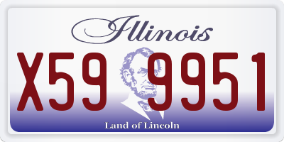 IL license plate X599951