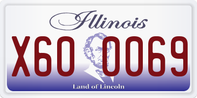 IL license plate X600069