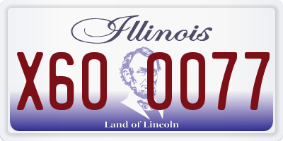 IL license plate X600077