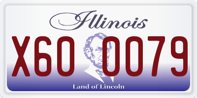 IL license plate X600079