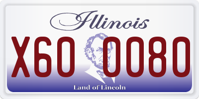 IL license plate X600080