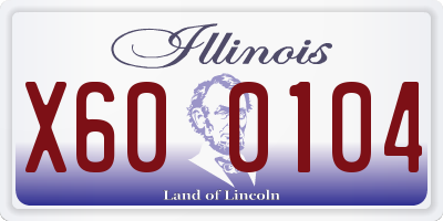 IL license plate X600104