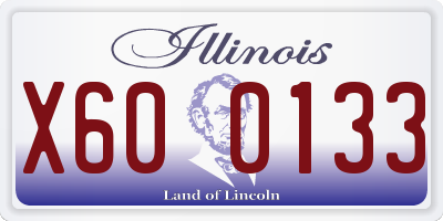 IL license plate X600133