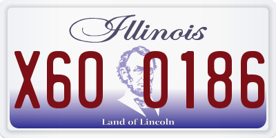 IL license plate X600186