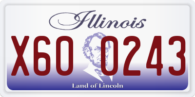 IL license plate X600243
