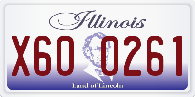 IL license plate X600261
