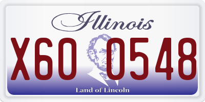IL license plate X600548