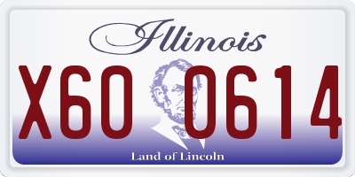IL license plate X600614