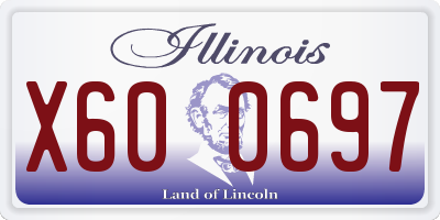 IL license plate X600697