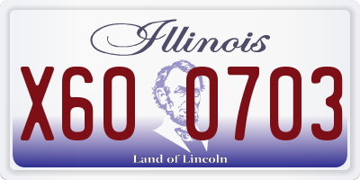 IL license plate X600703