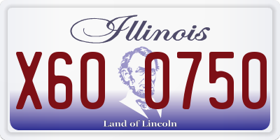 IL license plate X600750
