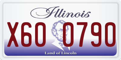 IL license plate X600790