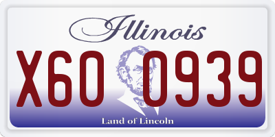 IL license plate X600939