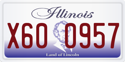 IL license plate X600957