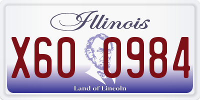 IL license plate X600984