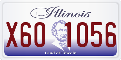 IL license plate X601056