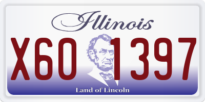 IL license plate X601397