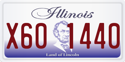 IL license plate X601440