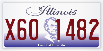IL license plate X601482