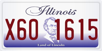 IL license plate X601615