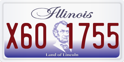 IL license plate X601755