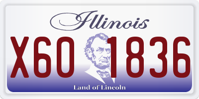 IL license plate X601836