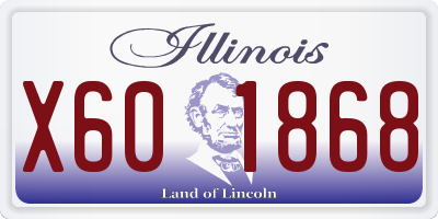 IL license plate X601868