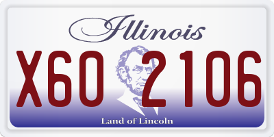 IL license plate X602106
