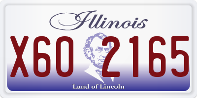 IL license plate X602165