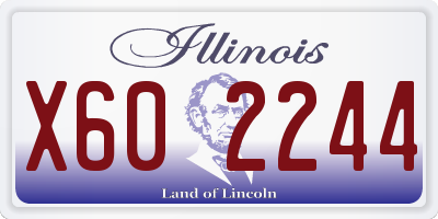 IL license plate X602244
