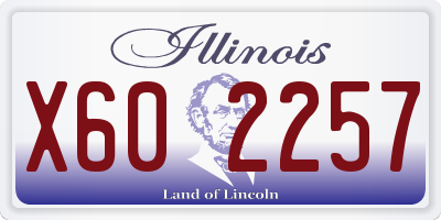 IL license plate X602257