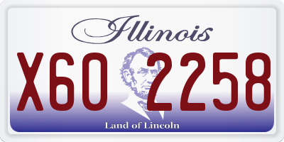 IL license plate X602258