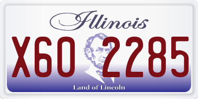 IL license plate X602285