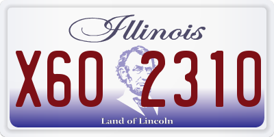 IL license plate X602310