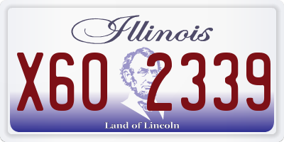 IL license plate X602339