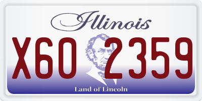 IL license plate X602359