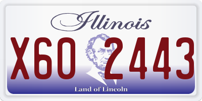 IL license plate X602443