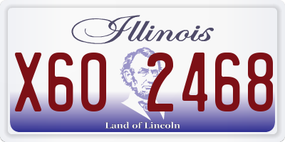 IL license plate X602468