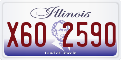 IL license plate X602590