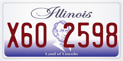 IL license plate X602598
